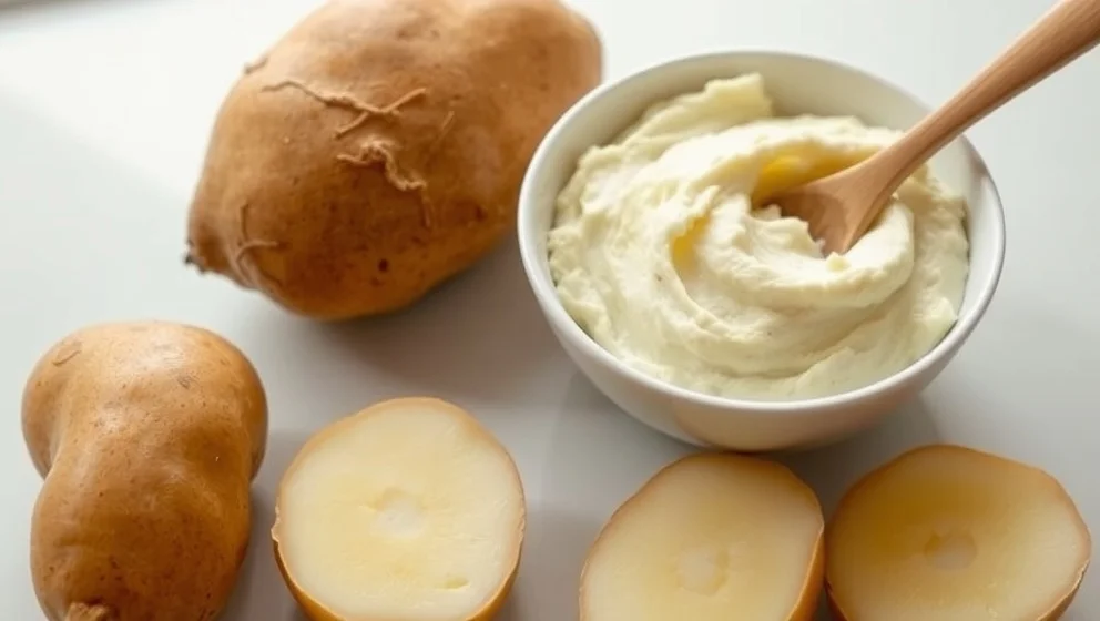 Pressad potatis fast eller mjölig